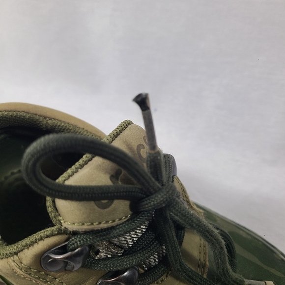 Crocs Axle All Terrain Camo Green Lace Up Duck Boat Clog Shoe Size M 1/W3 Junior - Picture 4 of 14